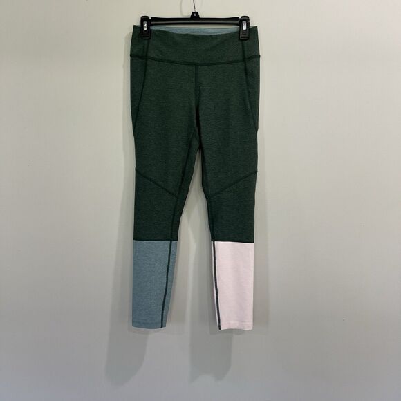 Outdoor Voices 7/8 Dipped Colorblock Leggings‎ Size Medium Green Multicolor - Picture 1 of 5